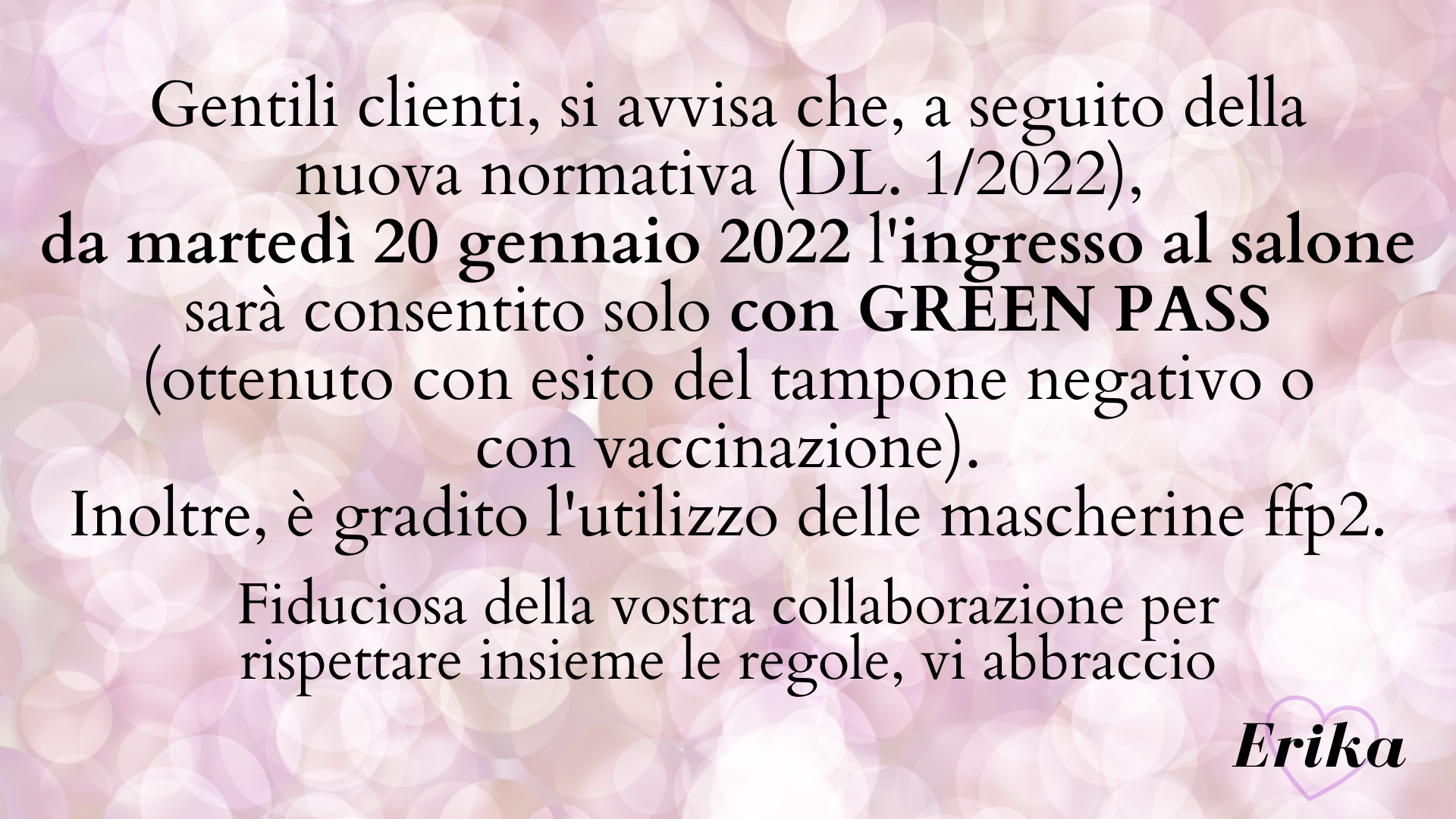 Freestyle di Erika Coraini_Obbligo Green Pass dal 20 gennaio 2022